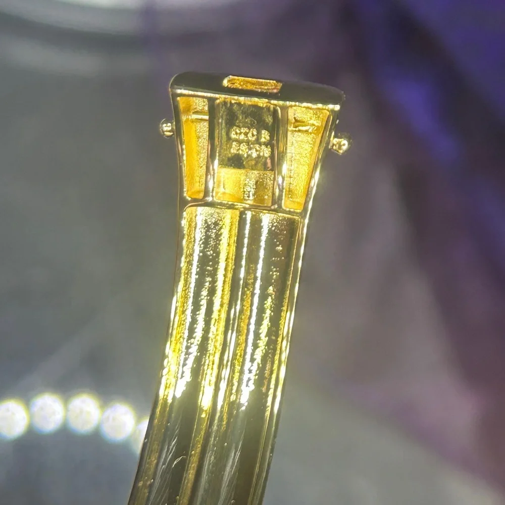 Rachel Glauber 14K Gold Plated W/ Green/Blue Cubic Zirconia 3D Serpent Bracelet - Picture 15 of 16